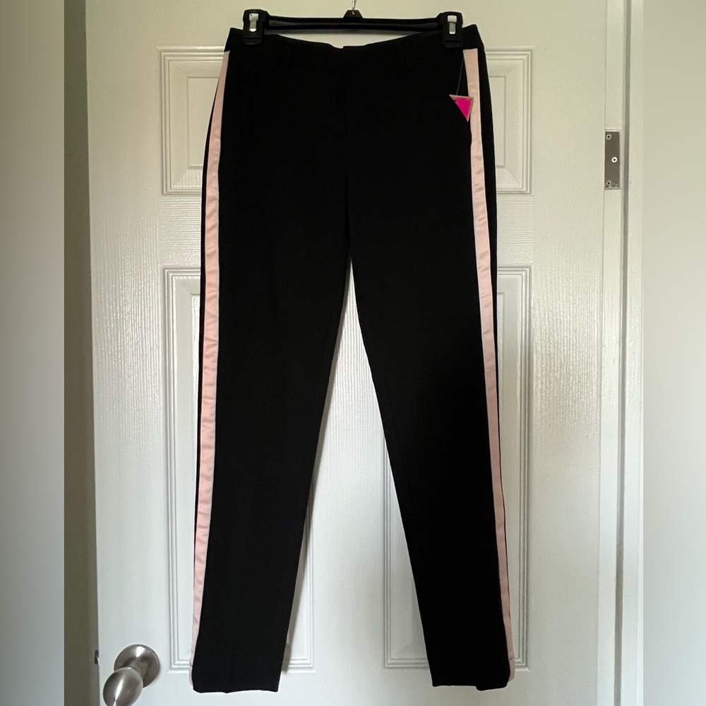 NWT Tuxedo pants with light pink side stripe